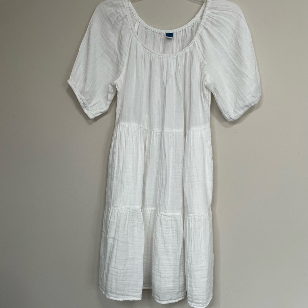 Old Navy White Casual Dress ~ Size Medium - Picture 7 of 10